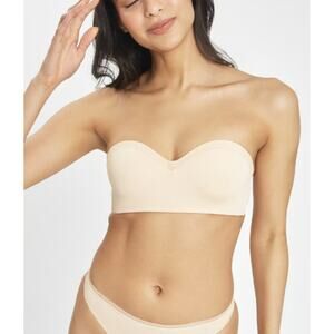 All.You. LIVELY Women's Beige Strapless Convertible Bra 32D